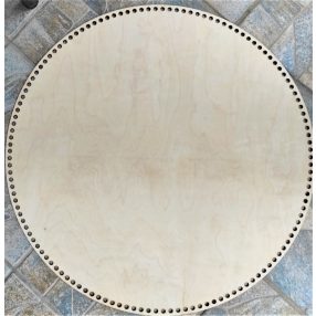   58cm Baza circulara crosetabila din lemn natural, gaura de 7,5 mm, grosime 1 buc. 3 mm