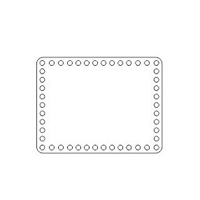    19x14,5cm Suport de baza crosetabil din lemn natural 7,5 mm, 1 buc., grosime 3 mm