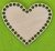 15x13cm Inima crosetabila din lemn natural cu gaura de 7 mm, 1 buc. grosime 3 mm