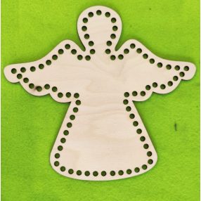   25,5x23cm Inger crosetabil din lemn natural cu gaura de 7 mm, 1 buc. grosime 3 mm