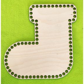   21x21cmGhete mari din lemn natural crosetabil, cu gaura de 8 mm, 1 buc., grosime 3 mm