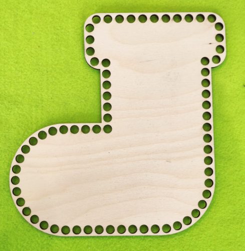 21x21cmGhete mari din lemn natural crosetabil, cu gaura de 8 mm, 1 buc., grosime 3 mm