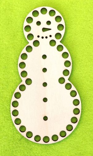 9x17cm Om de zapada mic, crosetabil, din lemn natural, cu ochi și gura, de 8 mm, grosime 1 buc. 3 mm