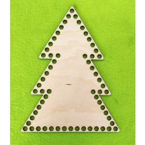    18x23cm Baza medie din lemn natural crosetabil, lemn de pin, cu gaura de 8 mm, grosime 1 bucata de 3 mm