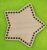 20x19,5cm Baza stea din lemn natural crosetabil cu gaura de 7 mm, 1 buc. grosime 3 mm