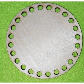   8cm Baza rotunda din lemn natural, crosetbil, cu gaura de 5 mm, grosime 1 buc. 3 mm