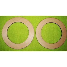    Maner rotund pentru geanta, din lemn natural, 1 pereche, dimensiune interioara 15cm, grosime 10cm, 3mm