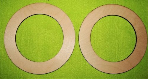  Maner rotund pentru geanta, din lemn natural, 1 pereche, dimensiune interioara 15cm, grosime 10cm, 3mm