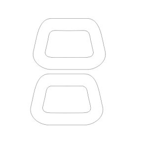   17x12 cm Maner trapezoidal din lemn natural pentru geanta, 1 pereche, grosime 3 mm